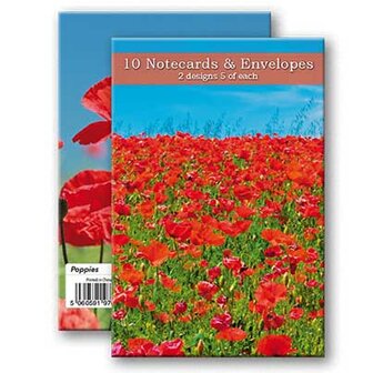 Poppies notecards