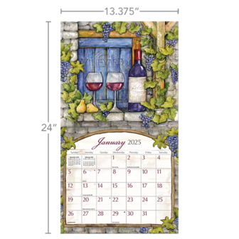 LANG Kalender 2025 Wine Country 