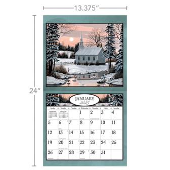 LANG Kalender 2025 Country Churches 