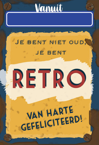 Plaatsnaamkaart Retro