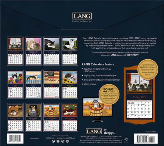 LANG Kalender 2025 American Cat 