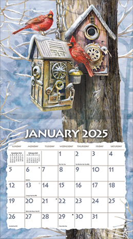 LANG kalender 2025 Birdhouses 