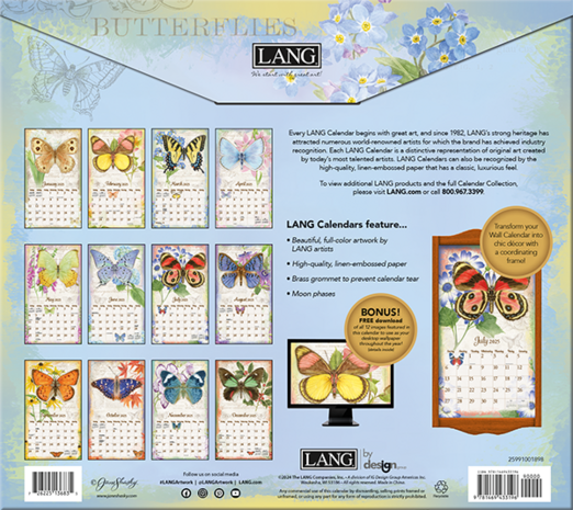 LANG Kalender 2025 Butterflies 