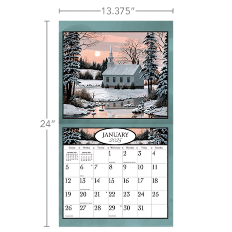 LANG Kalender 2025 Country Churches 