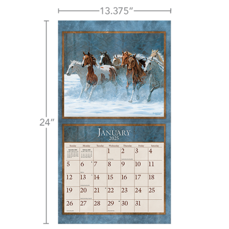 LANG Kalender 2025 Horses in the Mist 