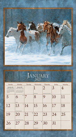 LANG Kalender 2025 Horses in the Mist 