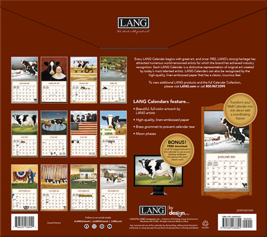 LANG Kalender 2025 Cows, Cows, Cows 