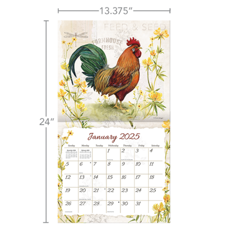 LANG Kalender 2025 Proud Rooster 