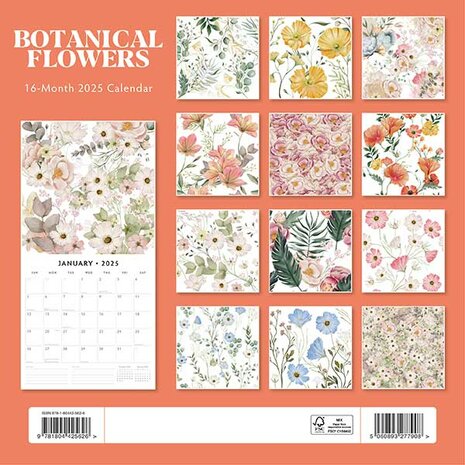 Botanical Flowers kalender 2025