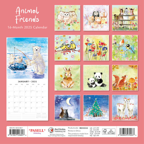 Animal Friends kalender 2025