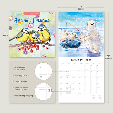 Animal Friends kalender 2025