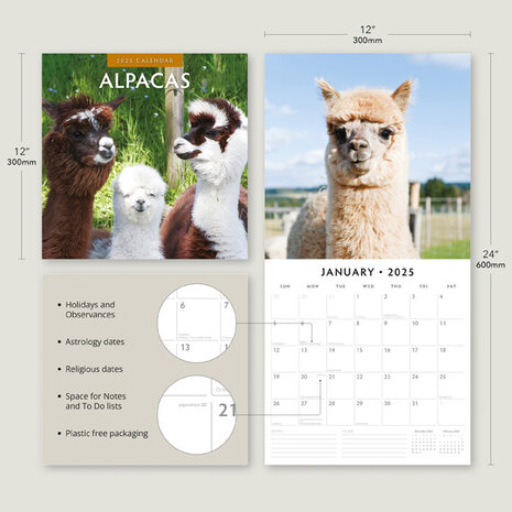 Alpacas kalender 2025